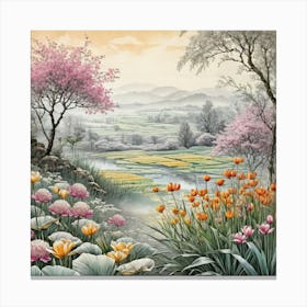 Asian Garden Canvas Print