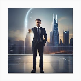 Futuristic Man Canvas Print