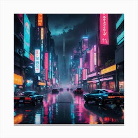 Cyborg City Canvas Print