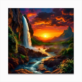 Silent in the sunset Canvas Print