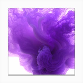 Purple Smoke On White Background 1 Canvas Print