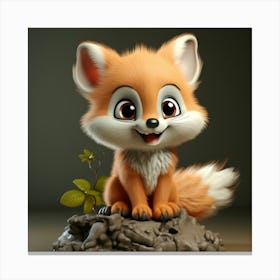 Cute Fox 7 Canvas Print