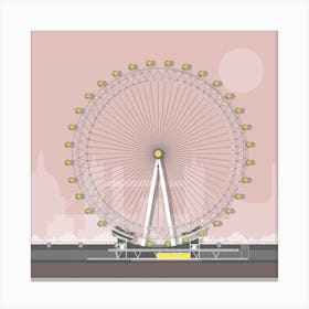 London Eye Pink Canvas Print