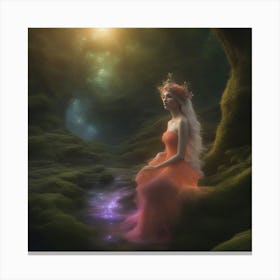 Fairy In The Forest 4 Canvas Print