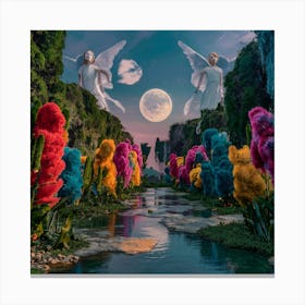 Angels In The Garden Canvas Print