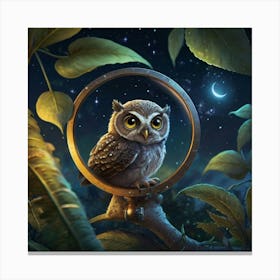 Owl In A Tree Canvas Print