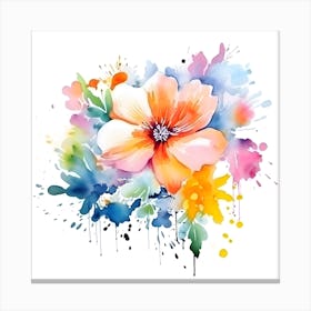 Watercolor Flowers Canvas Print