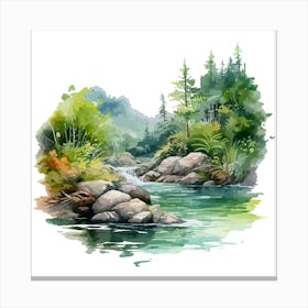 Watercolor Landscape 3 Canvas Print