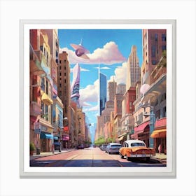 Cityscape Print Canvas Print