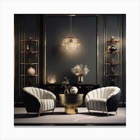 Deco Living Room Canvas Print