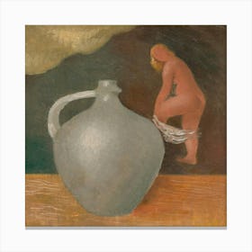 Woman With Jar By Mikuláš Galanda Canvas Print