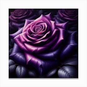 Purple big Rose 4 Canvas Print