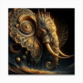 Fractal Elephant Canvas Print