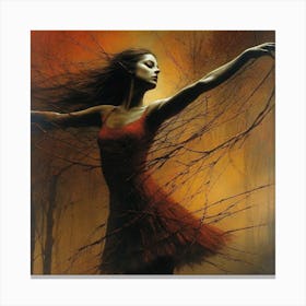 Dancer In The Forest Canvas Print