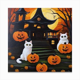 Halloween Cats Canvas Print