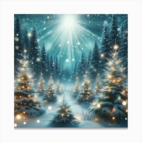 Christmas Tree Forest Canvas Print
