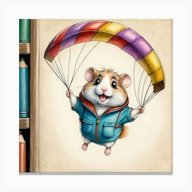 Hamster Parachute 1 Canvas Print