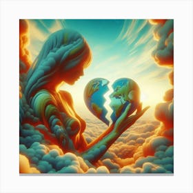 Earth In The Clouds Canvas Print