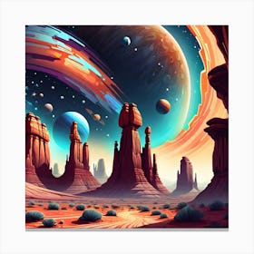 Space Landscape 5 Canvas Print