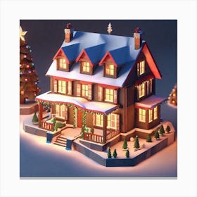 Christmas House 100 Canvas Print