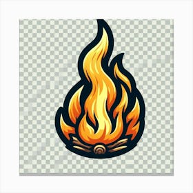 Fire Icon Canvas Print