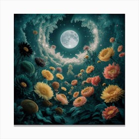 Moonlight Garden 1 Canvas Print