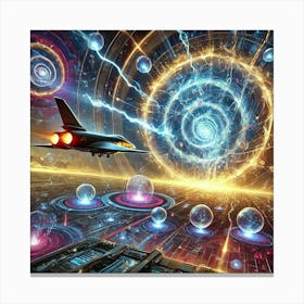 A Vivid Depiction Of Anomaly Bombs, Advanced Weapo Canvas Print