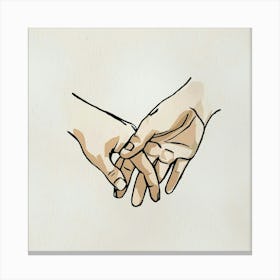 Two Hands Holding Hands 2 Canvas Print