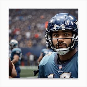 Portrait Of A Football Player Canvas Print