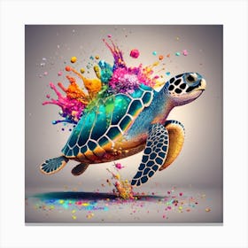 Colorful Turtle Canvas Print