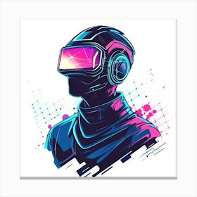 Vr Headset.Generated AI. Wall Art Print 14 Canvas Print