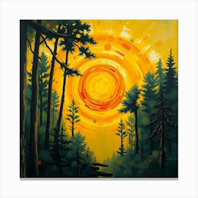 Sunset In The Forest 10 Canvas Print