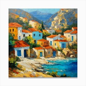 Greece Village 5 Canvas Print