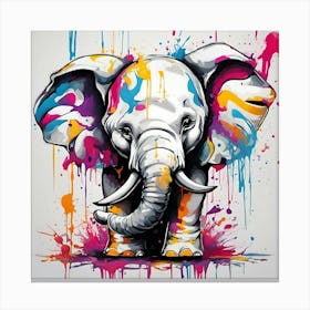 Colorful Elephant Canvas Print