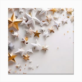 Christmas Star Confetti Canvas Print