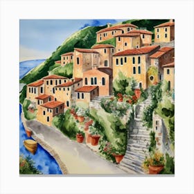 Tuscan Village Canvas Print