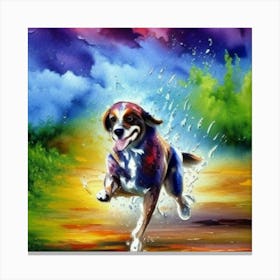 Happy Dog Canvas Print