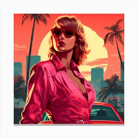 GTA Style Taylor Swift Canvas Print