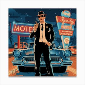 Spooky Motel Canvas Print