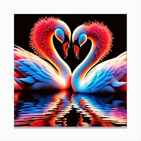 Swans Heart Canvas Print
