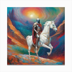 Knight On Horseback 5 Canvas Print