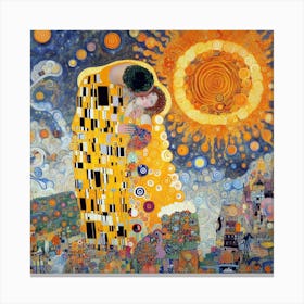 Kiss By Gustav Klimt 1 Canvas Print