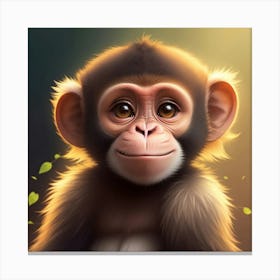 Smiling Monkey Canvas Print