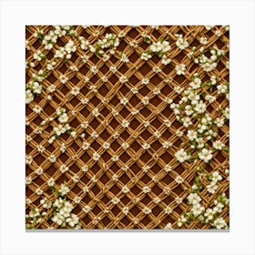 Imagine Vines Of Many Intertwined Small Flowers Gr rug Canvas Print