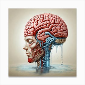 Brain In Water Canvas Print