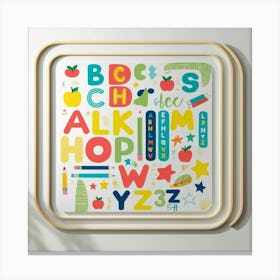 Alphabet Wall Art 2 Canvas Print