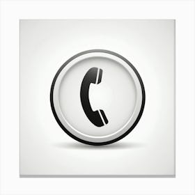 Telephone Icon Vector Canvas Print