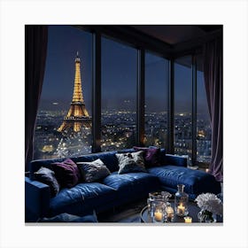 Paris At Night Canvas Print