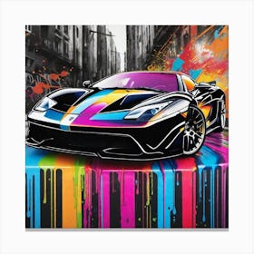 Splatter Car 13 Canvas Print