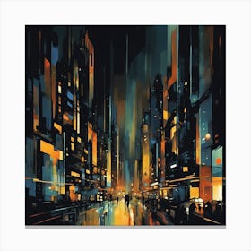 Night City 1 Canvas Print